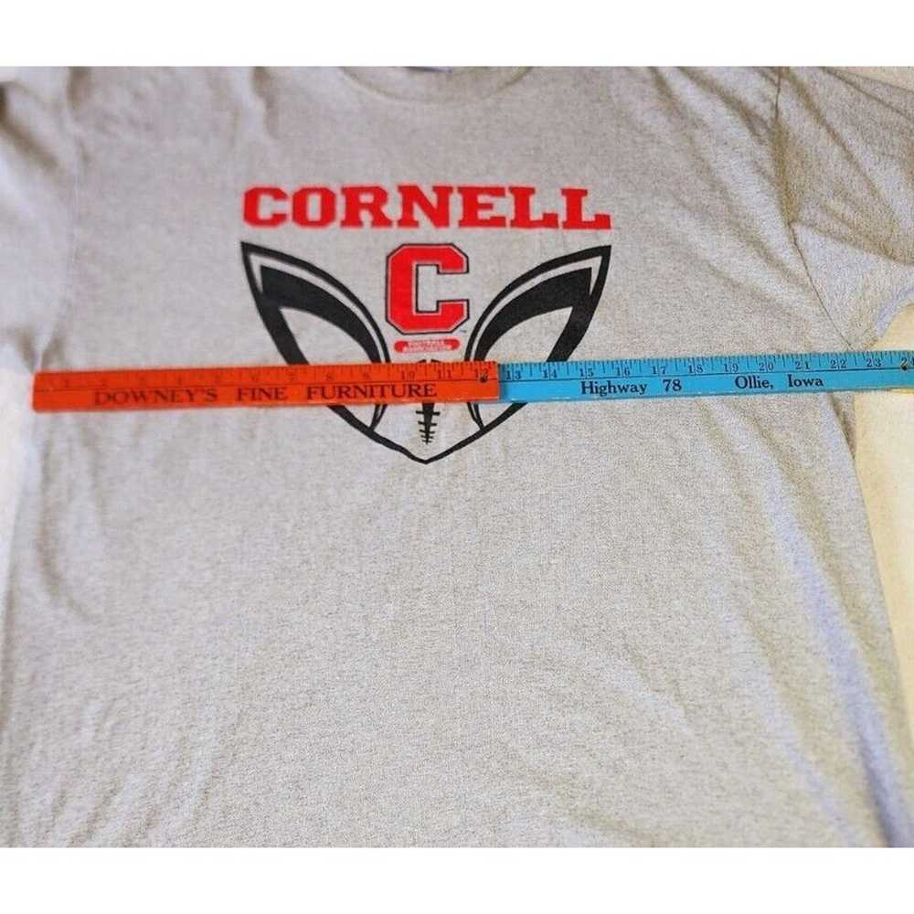Cornell University Football Tee Shirt Grey Short … - image 3