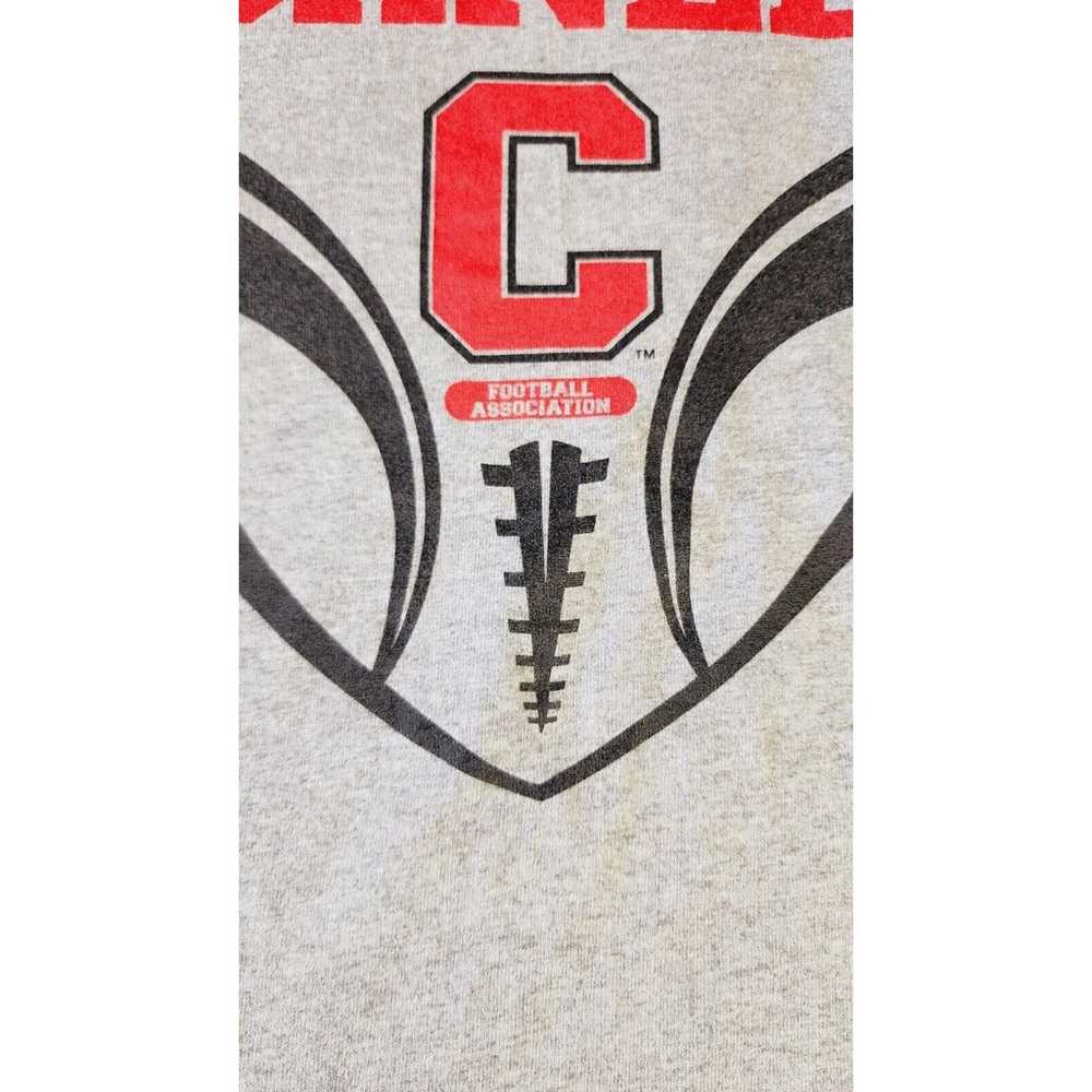 Cornell University Football Tee Shirt Grey Short … - image 5