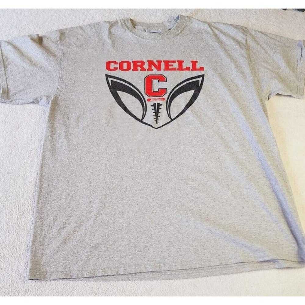 Cornell University Football Tee Shirt Grey Short … - image 8