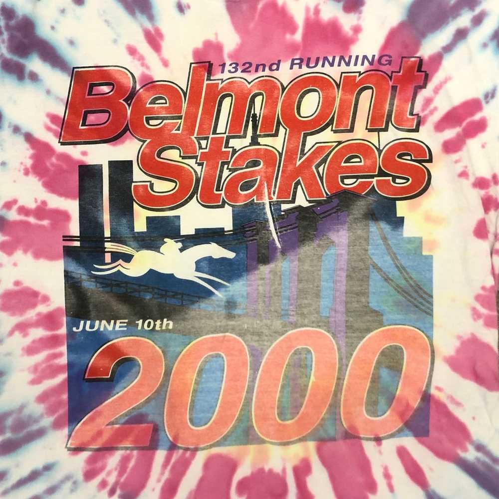 Vintage 2000 Belmont Stakes Horse Racing Tie-Dye … - image 3
