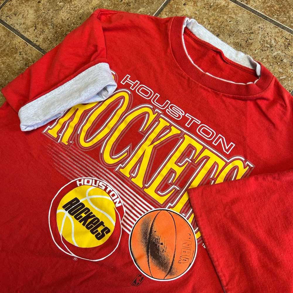 Vintage Houston Rockets Graphic Reversible Sleeve… - image 2