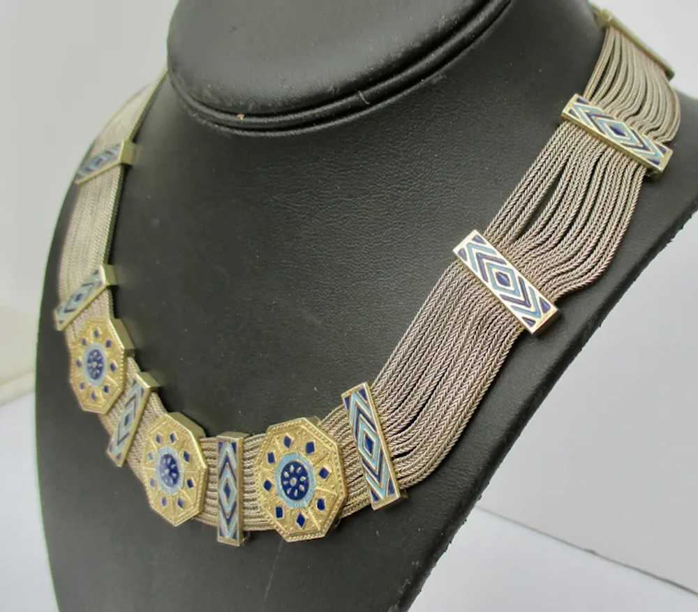 Silver Gilt and Enamel Crimean Wedding Collar Nec… - image 4