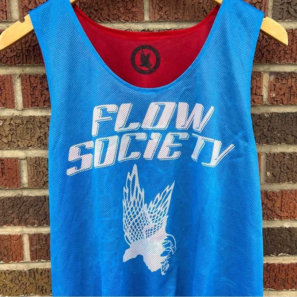 Flow Society Blue and Red Reversible Lacrosse Pin… - image 2