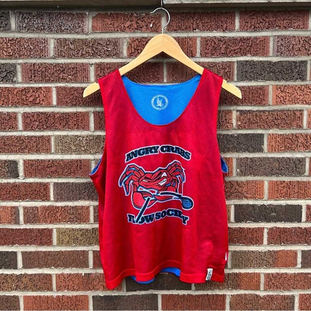 Flow Society Blue and Red Reversible Lacrosse Pin… - image 6