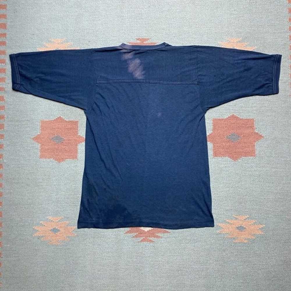 Vintage 1970s 80s blank t shirt half sleeve faded… - image 10