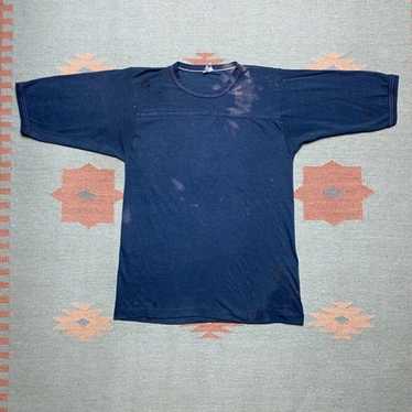 Vintage 1970s 80s blank t shirt half sleeve faded… - image 1