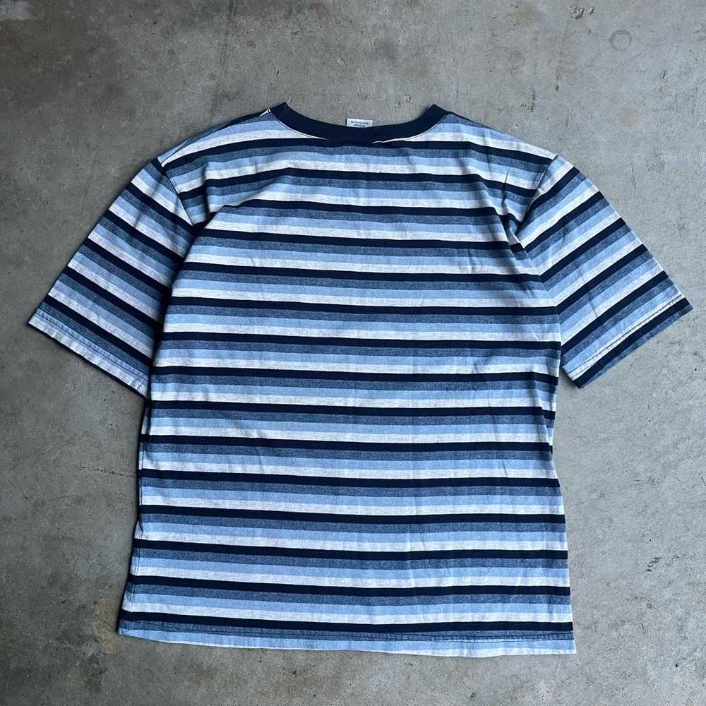 vintage 90s UNIONBAY Blue and white striped skate… - image 5