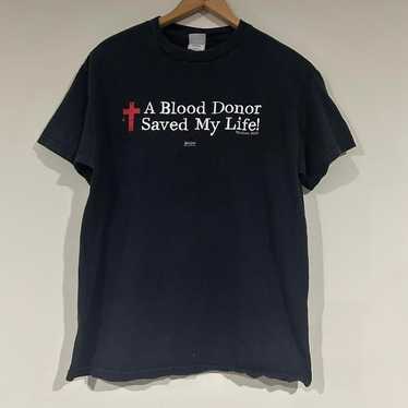 Y2K A Blood Donor Saved My Life Jesus Tee Shirt - image 1
