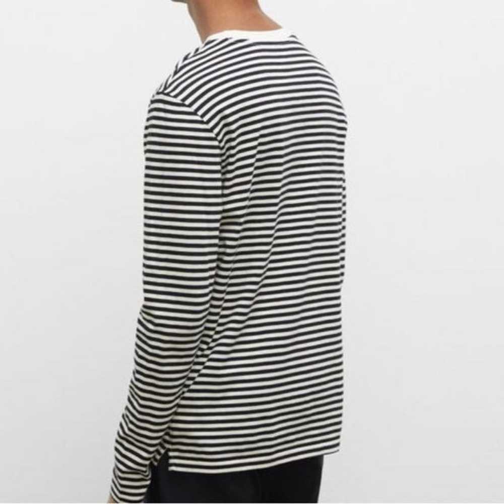 CLUB MONACO Striped Long Sleeve Williams Tee, Med… - image 3
