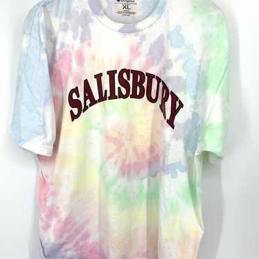 Champion Tie Dye SALISBURY Spell Out T Shirt XL Un
