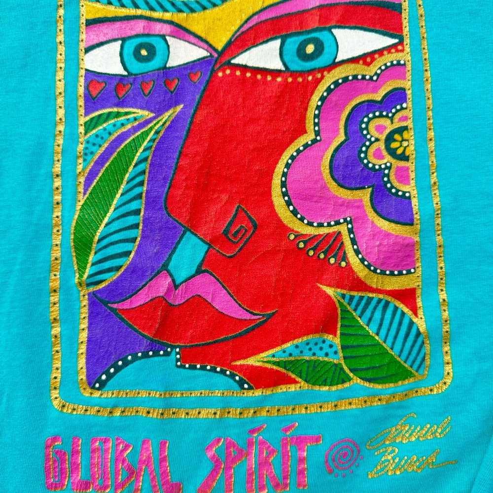 90’s Vintage Picasso Art Global Spirit Long Sleeve - image 3