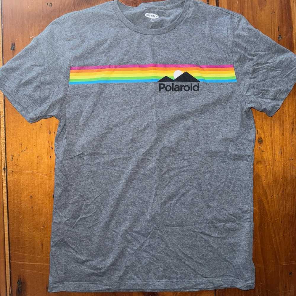 Old Navy, Polaroid vintage T-shirt, medium rainbow - image 1