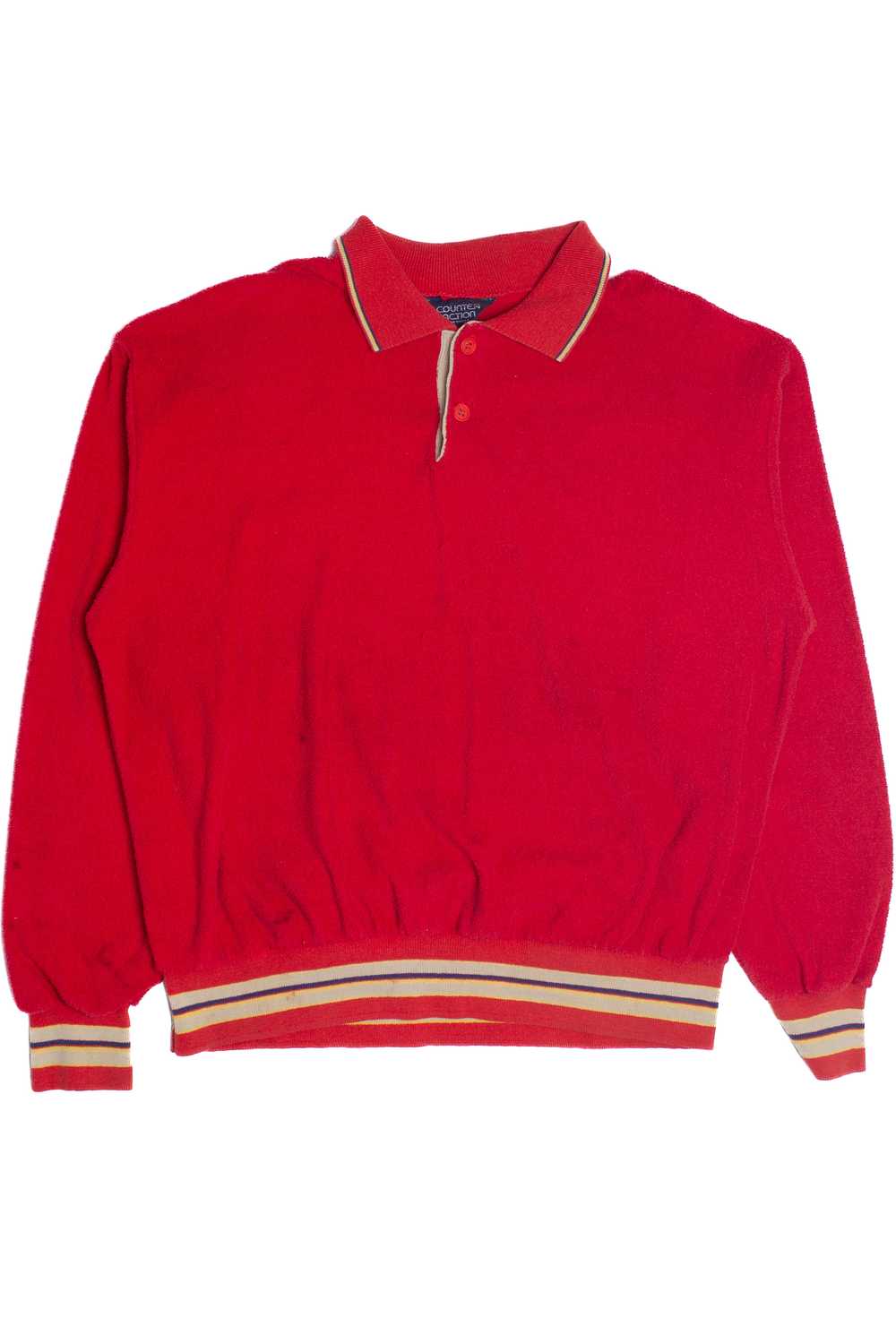 Vintage Terry Cloth Long Sleeve Counter Action Po… - image 1