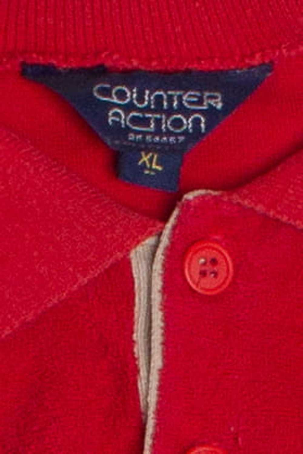 Vintage Terry Cloth Long Sleeve Counter Action Po… - image 4