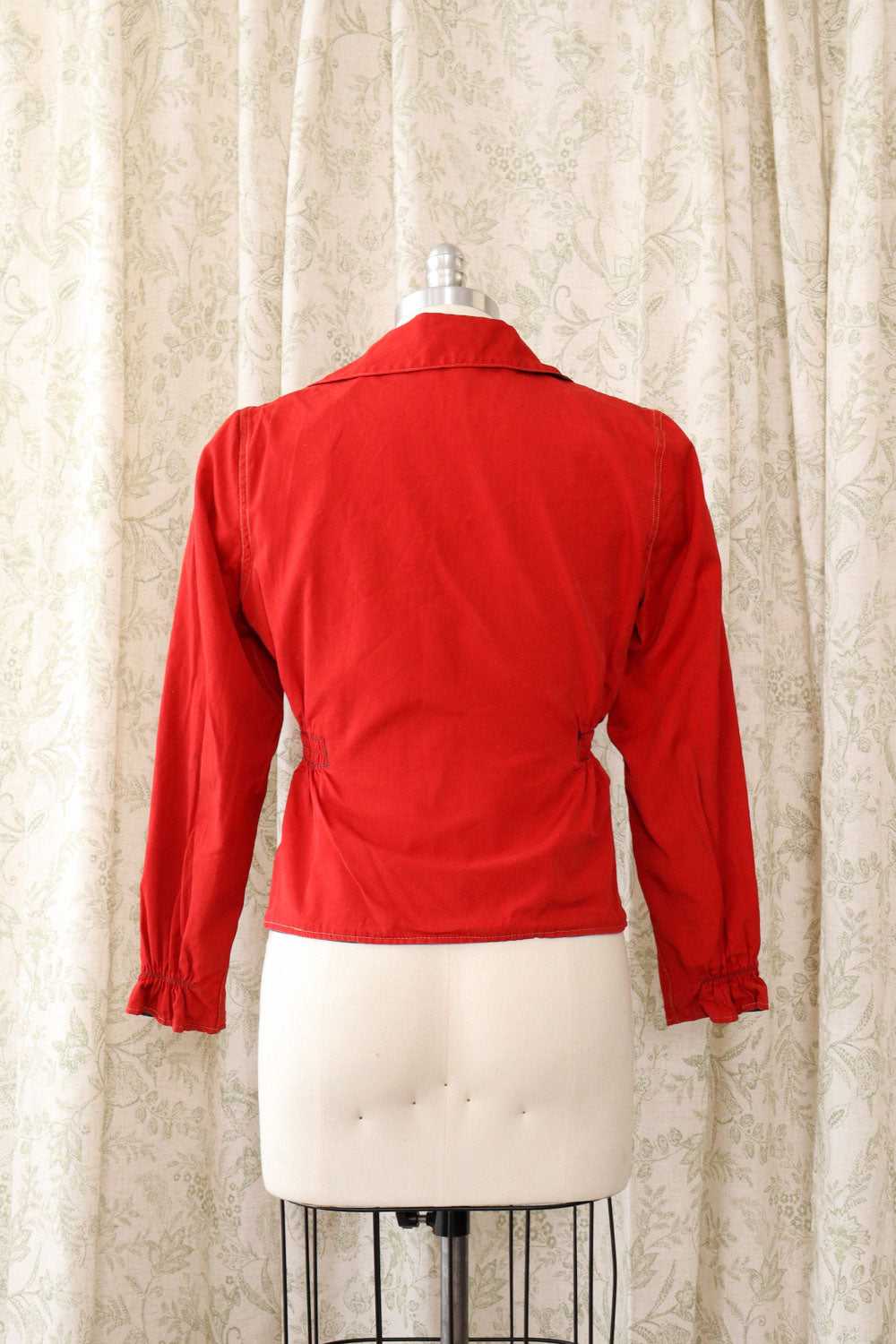 Reversible Red/Green Cropped Jacket XS/S - image 6