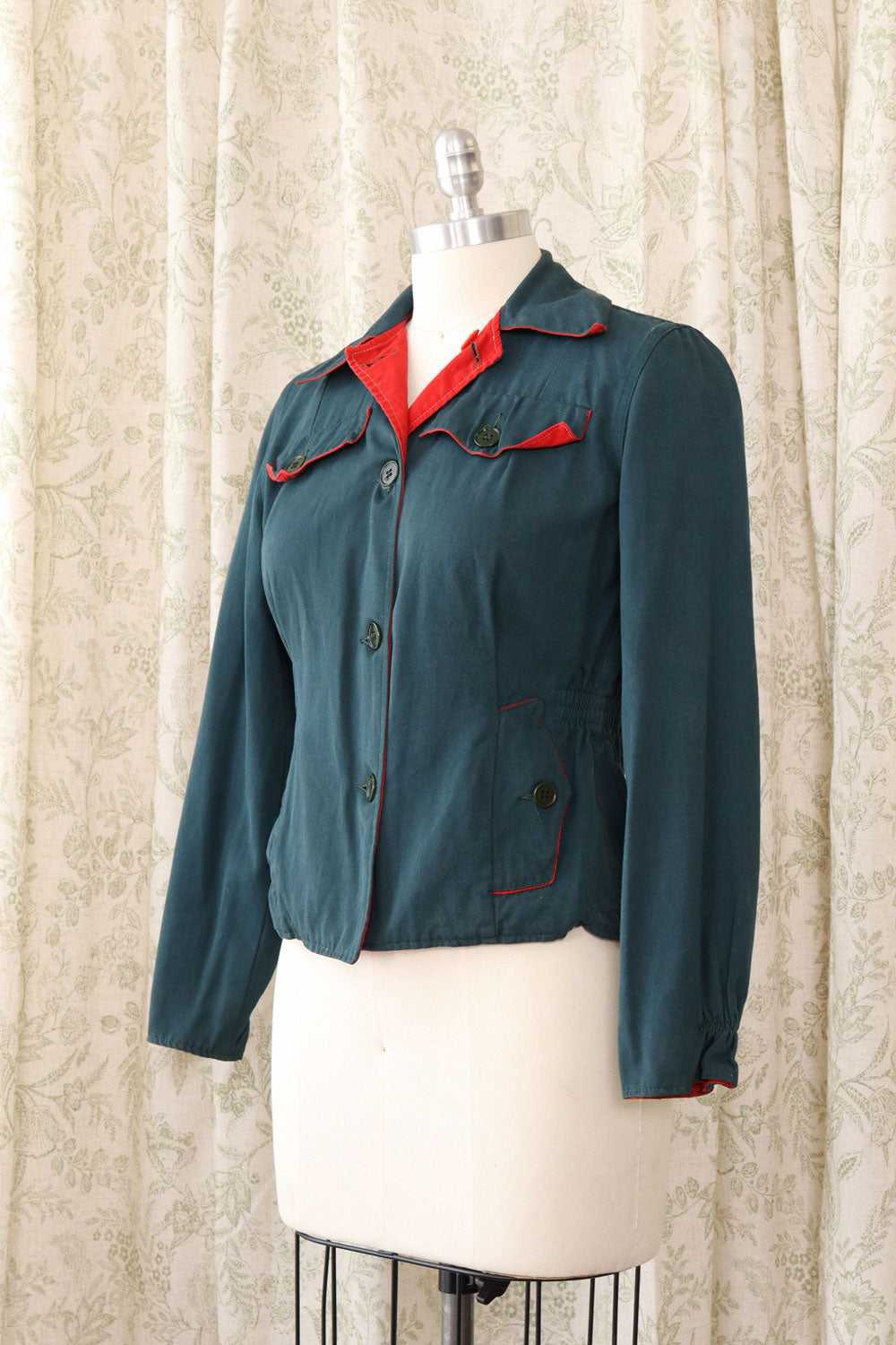 Reversible Red/Green Cropped Jacket XS/S - image 7