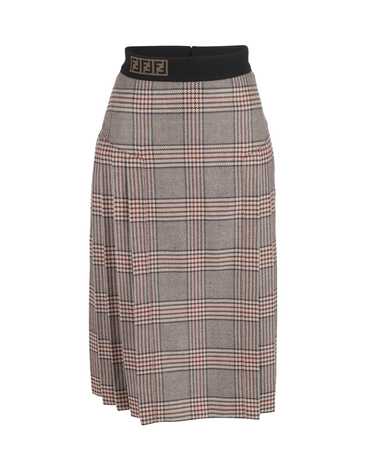 Product Details Fendi Forever Brown Plaid Skirt