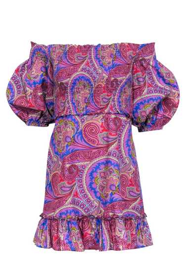 Alexis - Pink Multicolor Paisley Print Off-the-Sho