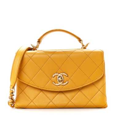 CHANEL Lambskin Quilted Trendy Spirit Top Handle F