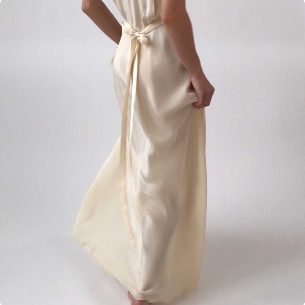 Vintage French 1930's Cream Silk Lace Dress - image 4