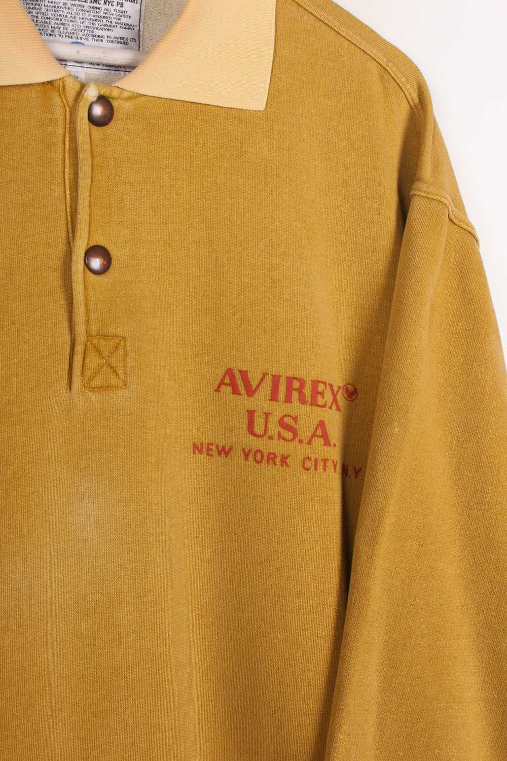 90's Avirex Faded Sweatshirt Mustard XL - image 2