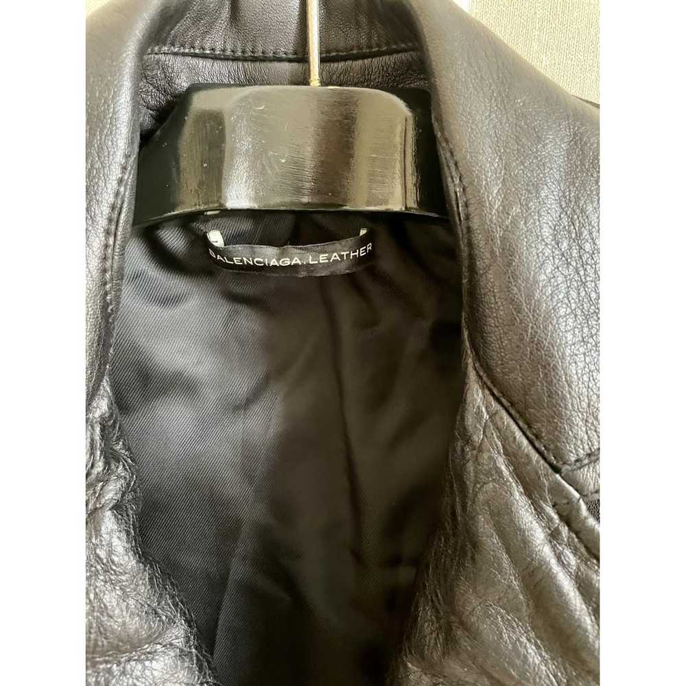 Balenciaga Leather biker jacket - image 7