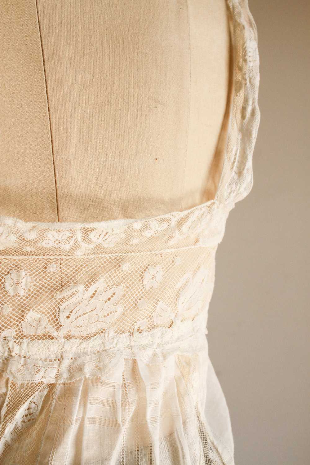 Victorian White Windowpane Cotton Camisole - image 2