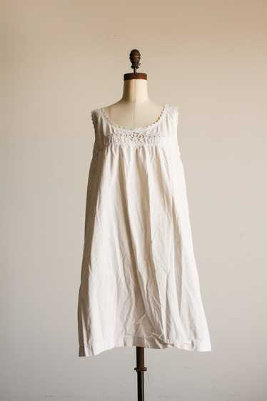 Victorian White Cotton Rosette Night Dress - image 1