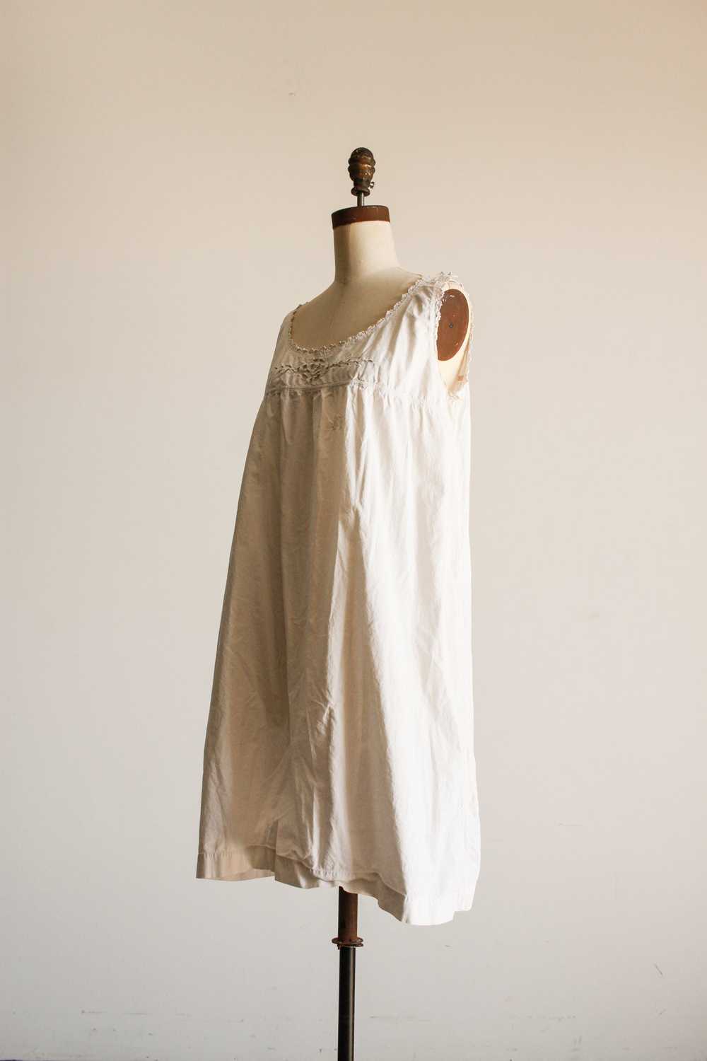 Victorian White Cotton Rosette Night Dress - image 5