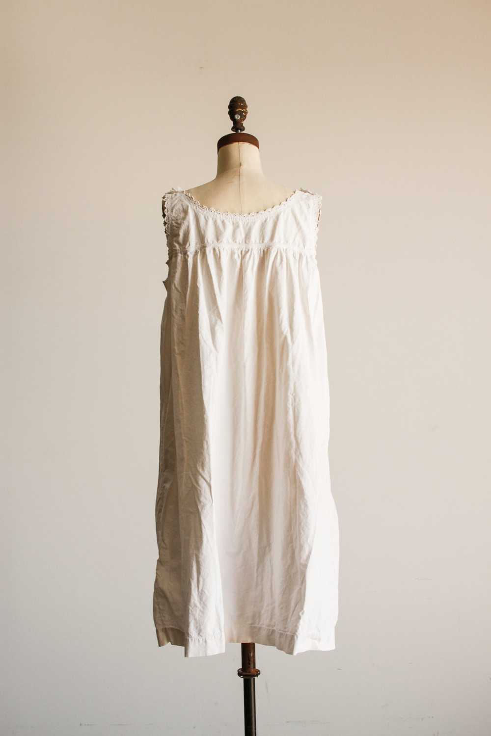 Victorian White Cotton Rosette Night Dress - image 6