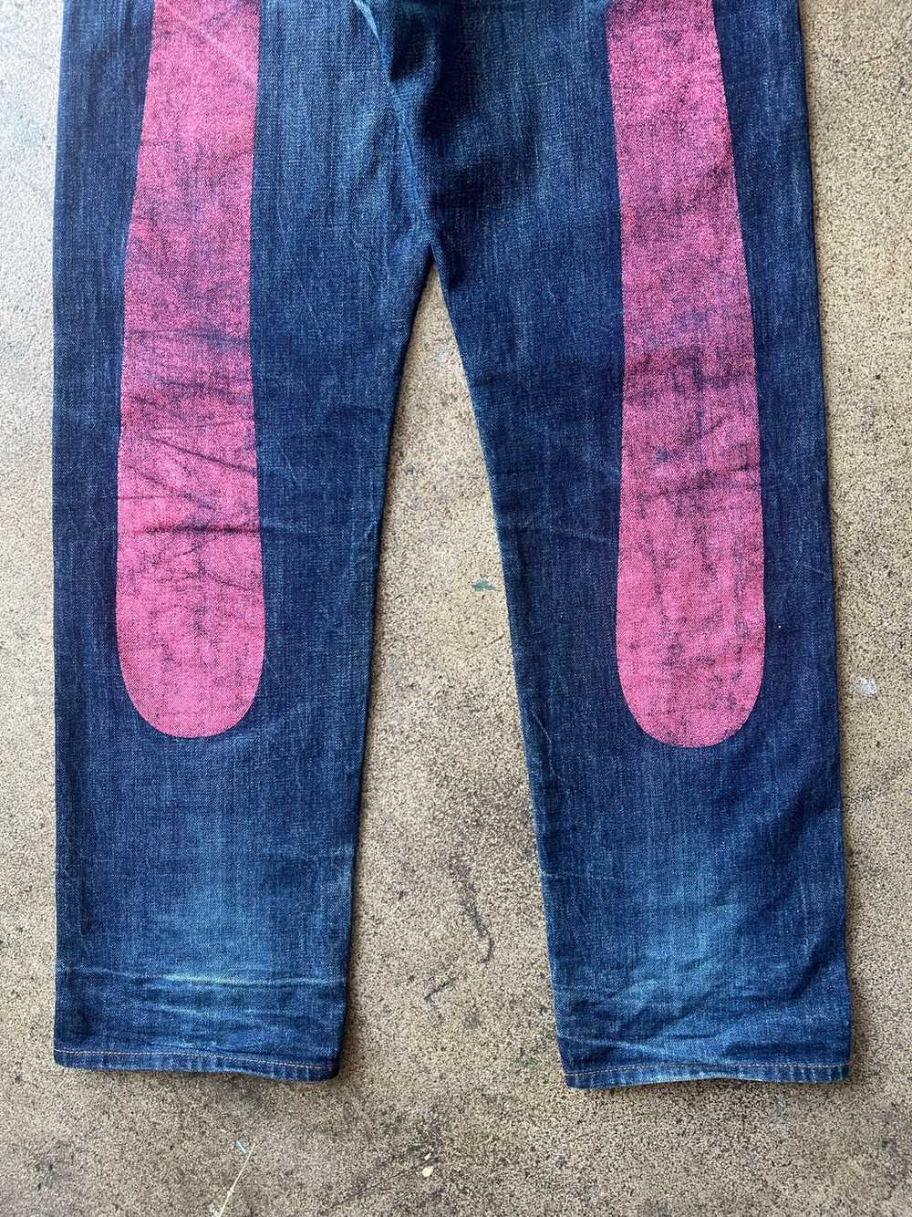 2000s Evisu Daicock Selvedge Jeans 33" x 32" - image 3
