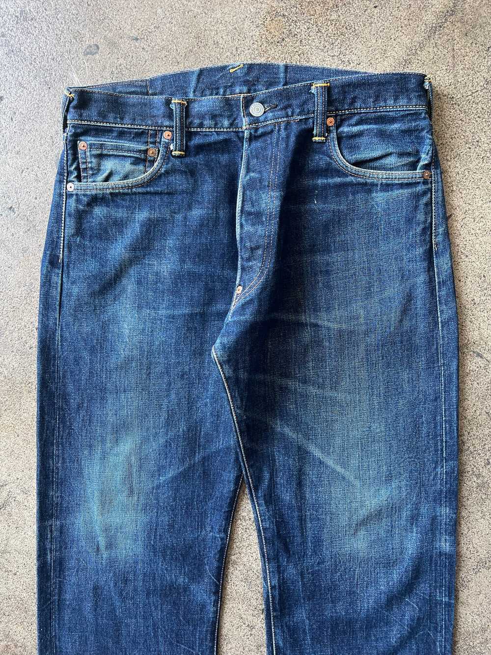 2000s Evisu Daicock Selvedge Jeans 33" x 32" - image 4