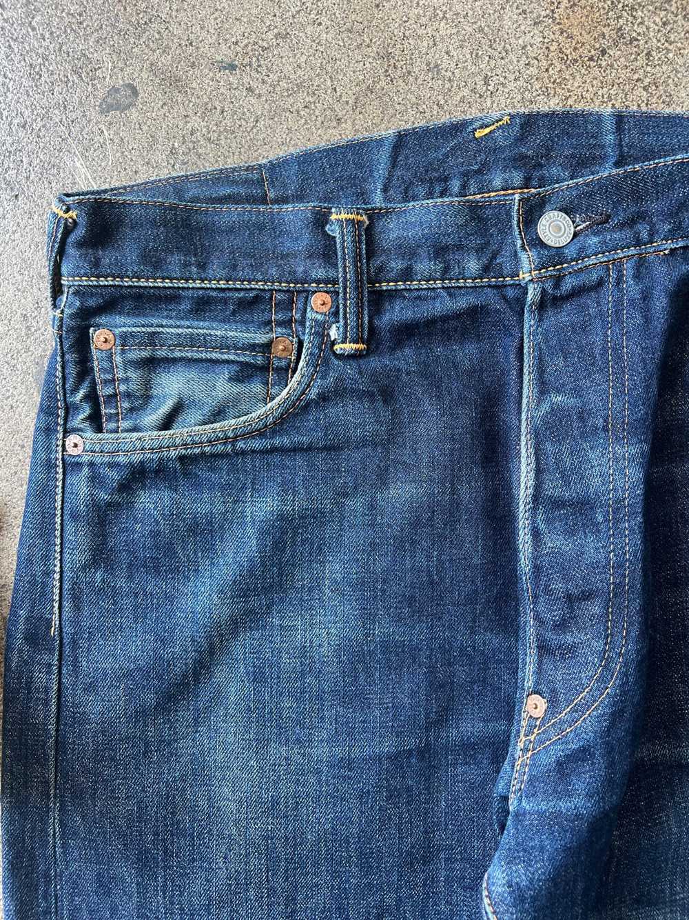 2000s Evisu Daicock Selvedge Jeans 33" x 32" - image 6