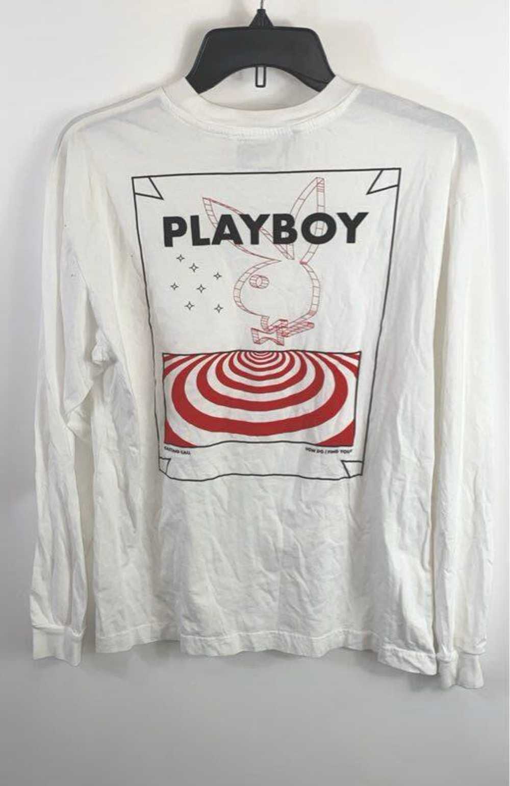 PacSun Playboy Men White Long Sleeve T Shirt S - image 2