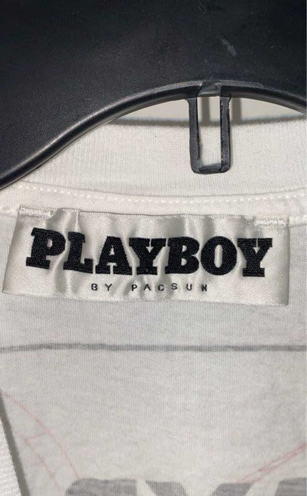 PacSun Playboy Men White Long Sleeve T Shirt S - image 3