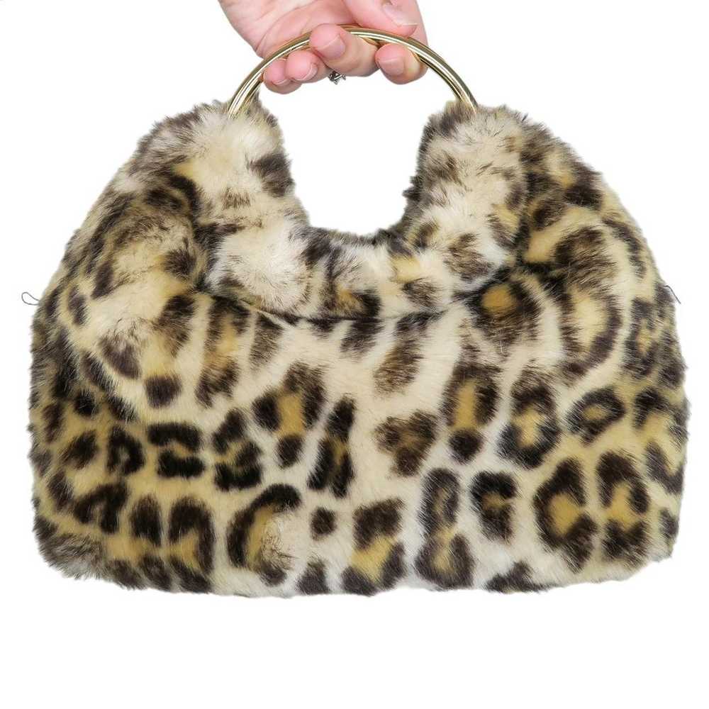 A New Day Faux Fur Leopard Print Mini Bag - image 1
