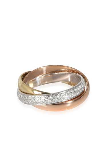 Cartier 18kt gold Trinity diamond ring - Pink