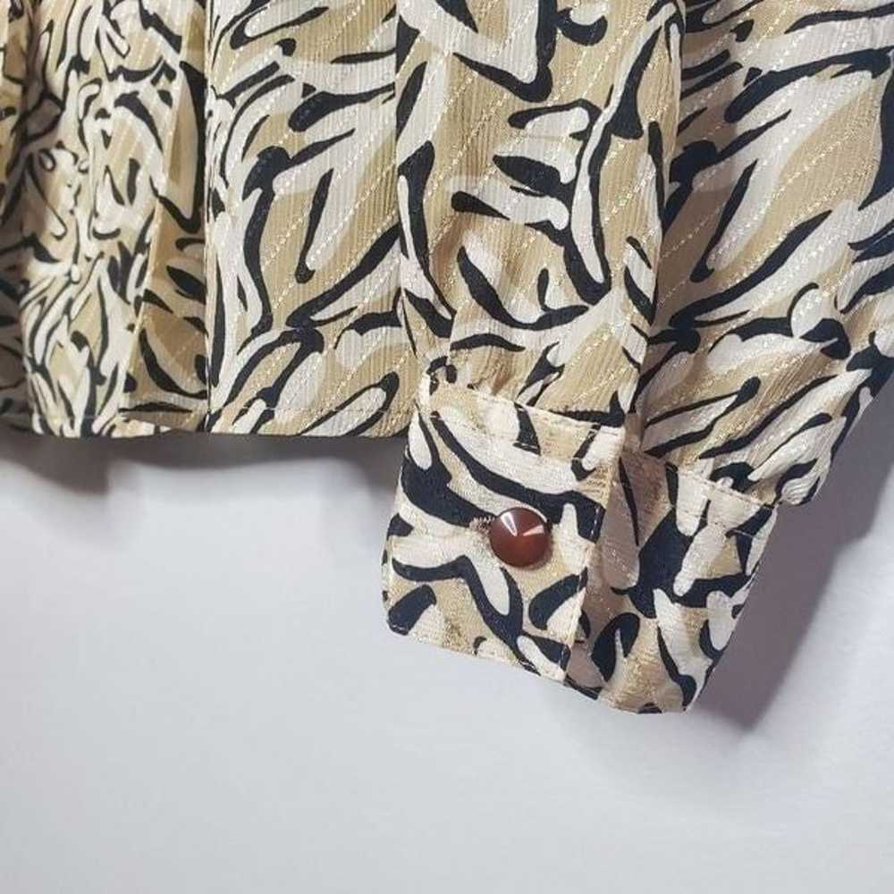SK & Company 16 Long Sleeve Blouse 80s Wild Flora… - image 5
