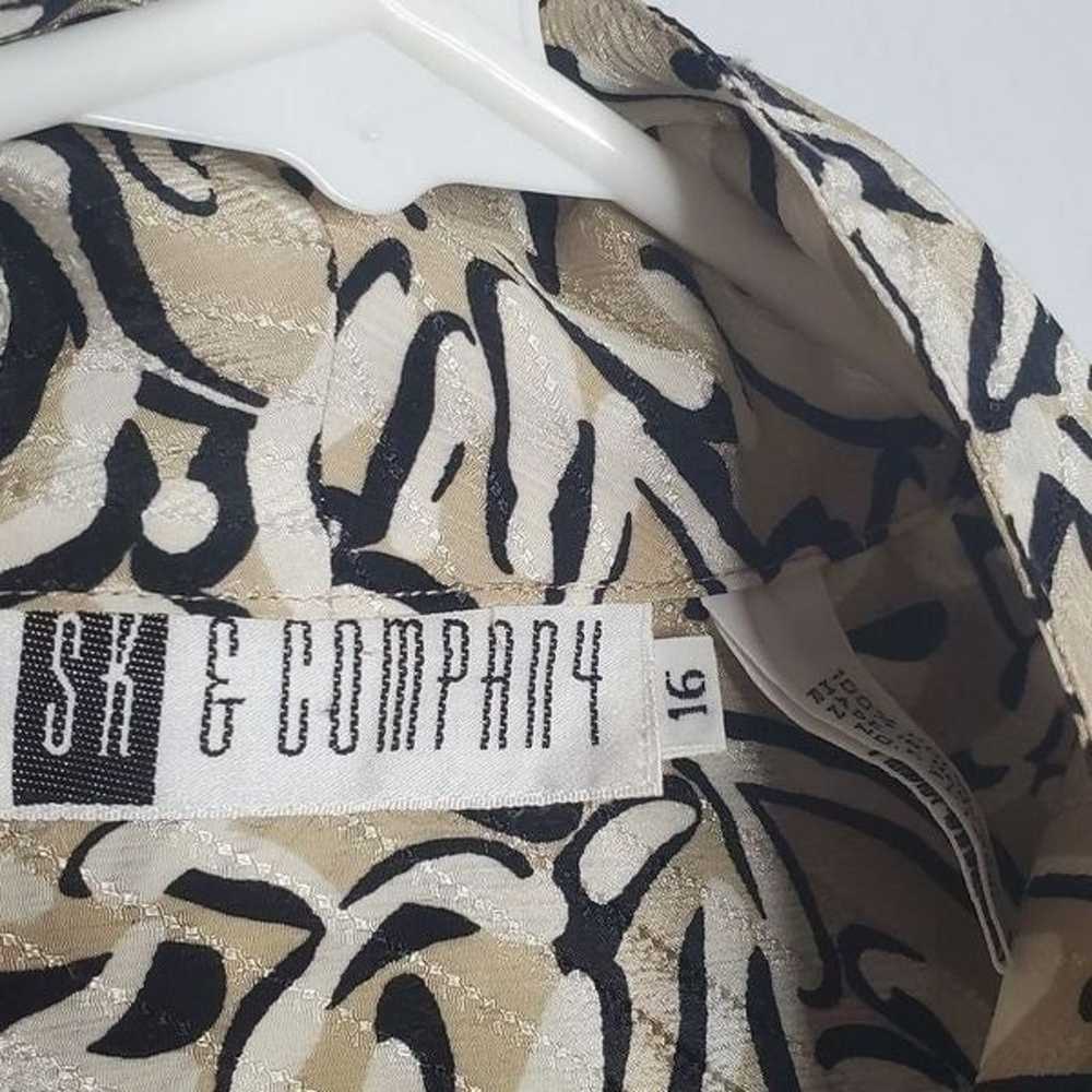 SK & Company 16 Long Sleeve Blouse 80s Wild Flora… - image 6