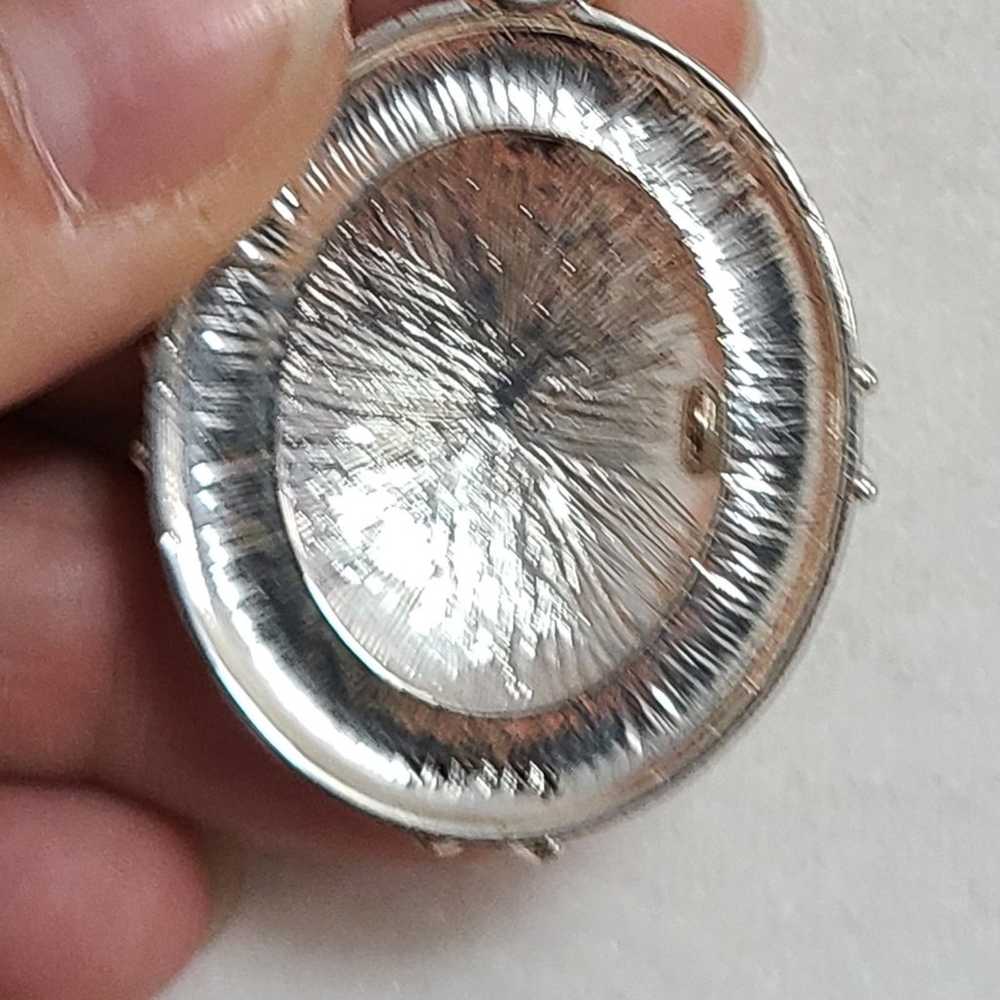 Vintage Napier Silver Tone Pendant Necklace - image 3