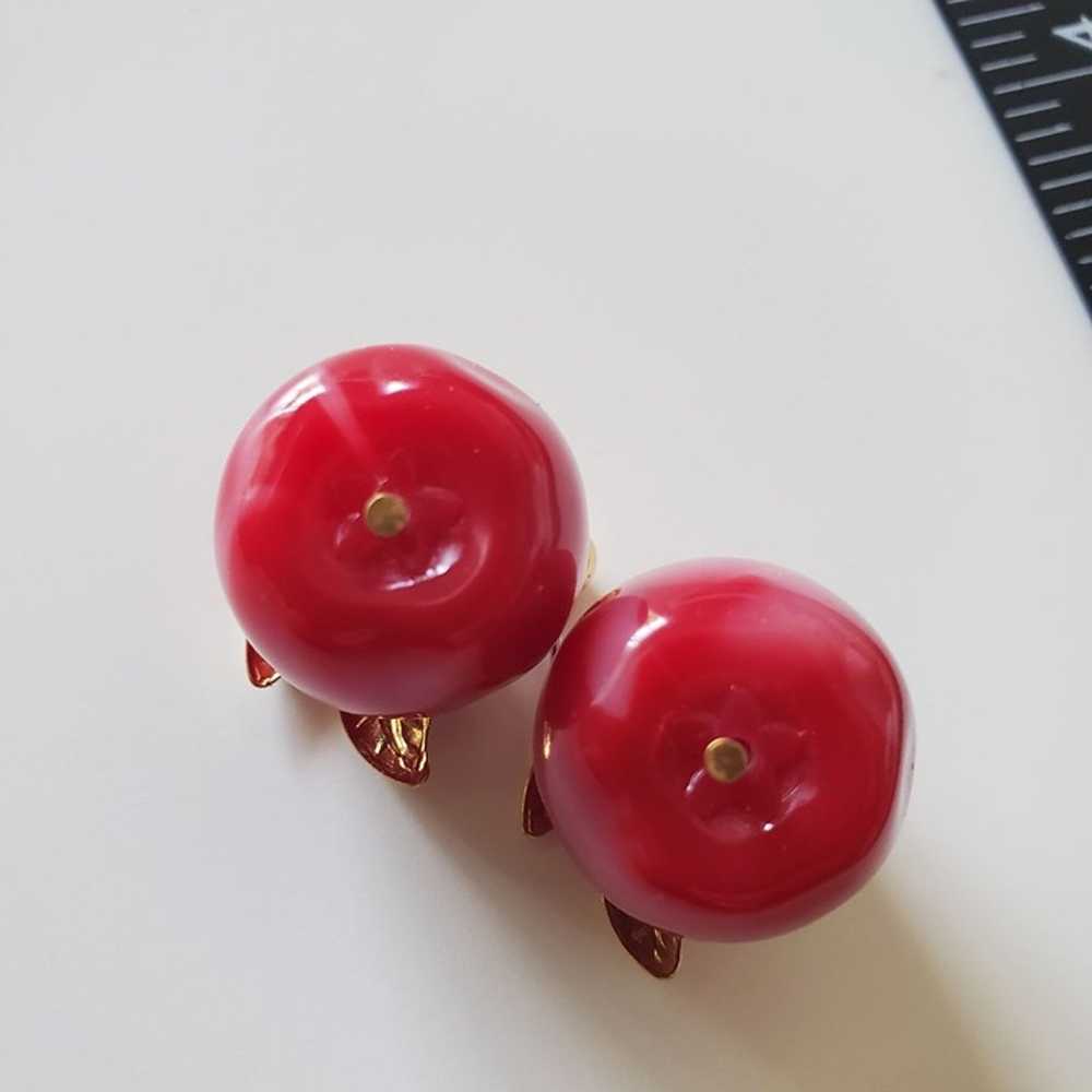 Vintage 1990s AVON Candy Apple Earrings GUC - image 10