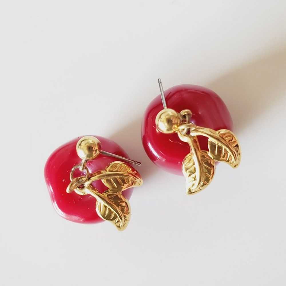 Vintage 1990s AVON Candy Apple Earrings GUC - image 8