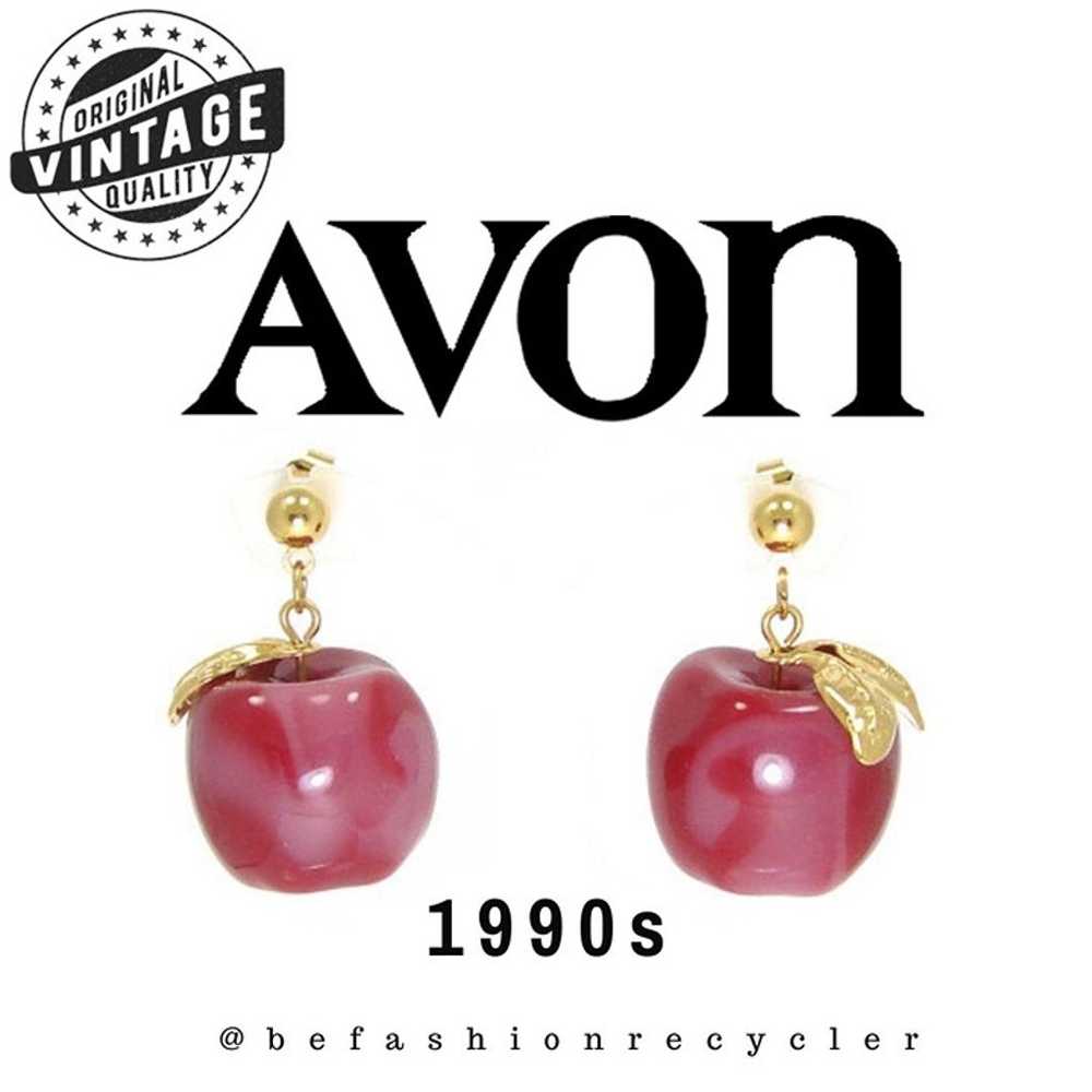 Vintage 1990s AVON Candy Apple Earrings GUC - image 9