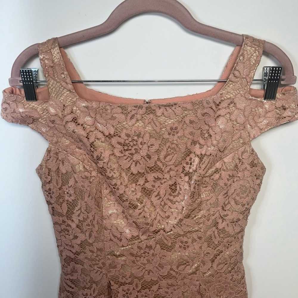 Vince Camuto Designer Dress | Blush Pink Lace Sho… - image 2