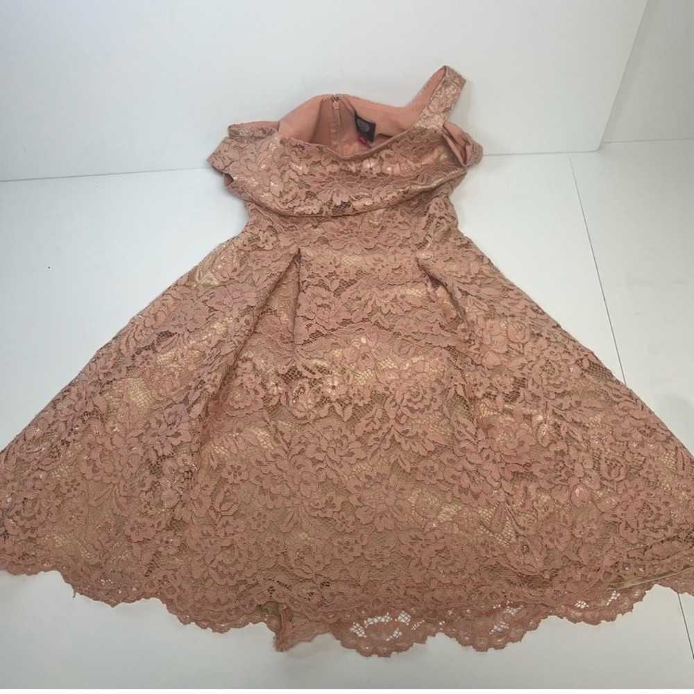 Vince Camuto Designer Dress | Blush Pink Lace Sho… - image 3