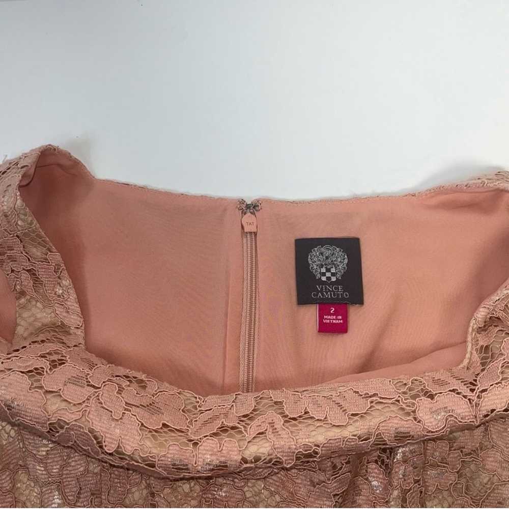 Vince Camuto Designer Dress | Blush Pink Lace Sho… - image 4