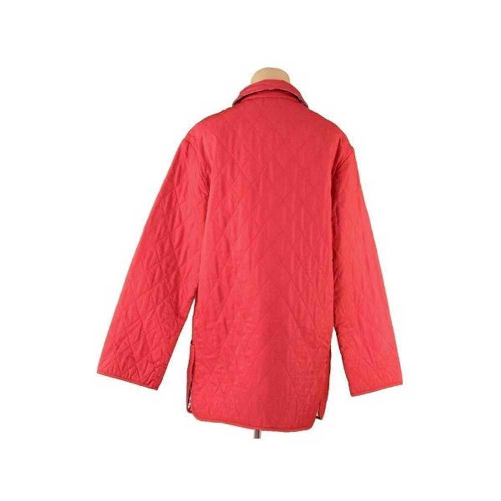 Burberry Coat Single Button Quilted Red 100% Poly… - image 2