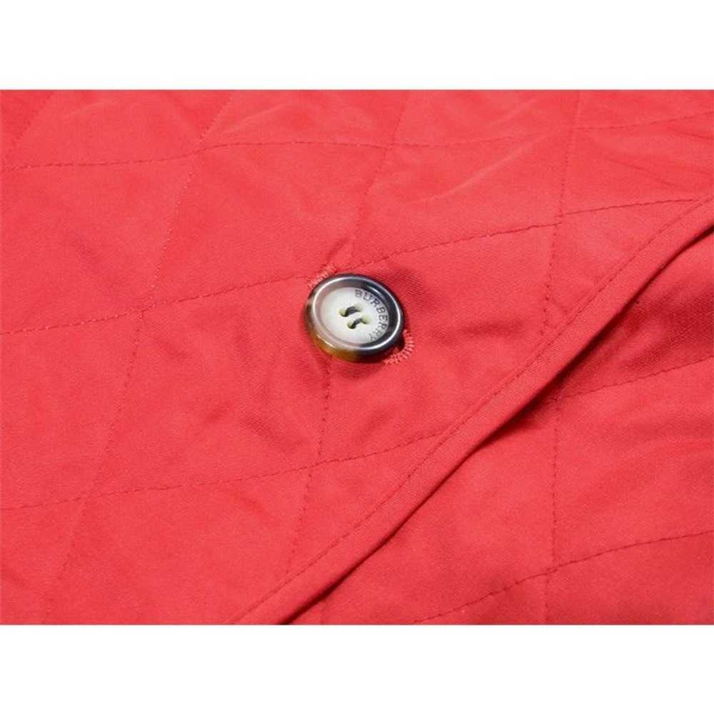 Burberry Coat Single Button Quilted Red 100% Poly… - image 5