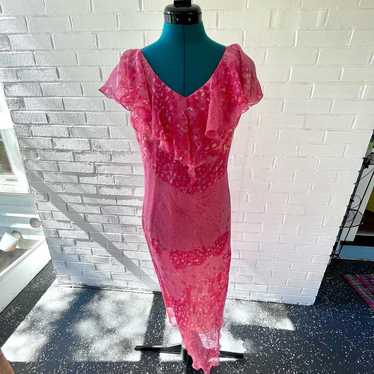 Vintage 90s pink boho dress