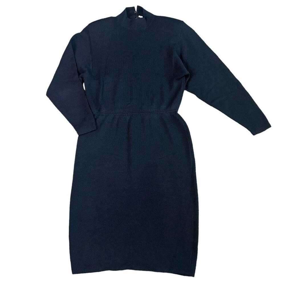 St. John by Marie Gray Black Santana Knit Dress M… - image 1